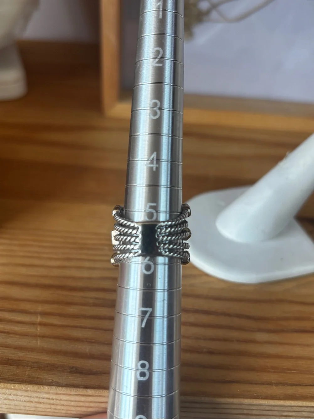 925 Sterling Silver Layered Ring Size 5.5